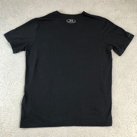 Under Armour Shirt‎ Mens Medium Heatgear Loose Athletic V-Neck Logo Outdoor Tee - Picture 6 of 10